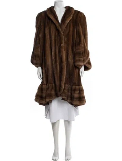 Pre-owned Vintage - Unbranded Mink Fur Coat In Brown