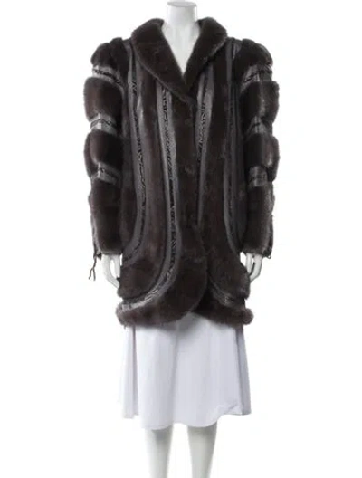 Pre-owned Vintage - Unbranded Mink Fur Coat In Gray