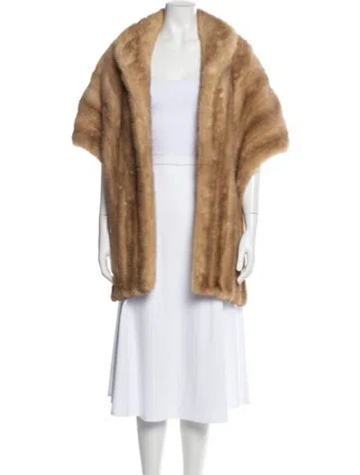 Pre-owned Vintage - Unbranded Mink Fur Coat In Neutral