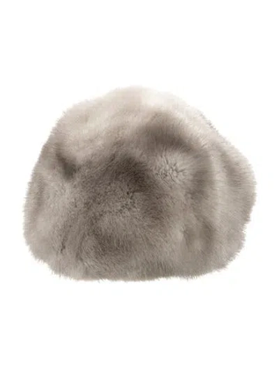 Pre-owned Vintage - Unbranded Mink Fur Hat In Gray