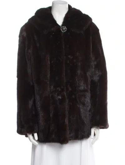 Pre-owned Vintage - Unbranded Mink Fur Jacket In Black