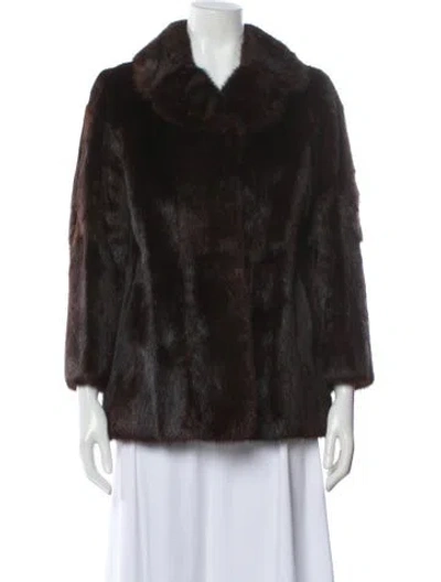 Pre-owned Vintage - Unbranded Mink Fur Jacket In Black