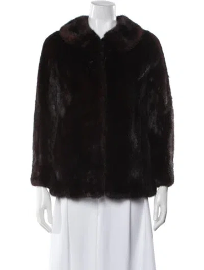 Pre-owned Vintage - Unbranded Mink Fur Jacket In Black