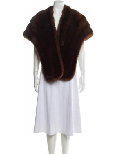 Pre-owned Vintage - Unbranded Mink Fur Jacket In Brown