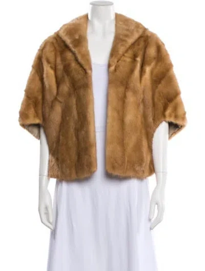 Pre-owned Vintage - Unbranded Mink Fur Jacket In Brown