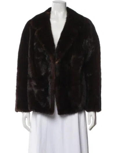Pre-owned Vintage - Unbranded Mink Fur Jacket In Brown