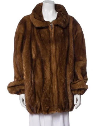 Pre-owned Vintage - Unbranded Mink Jacket In Brown