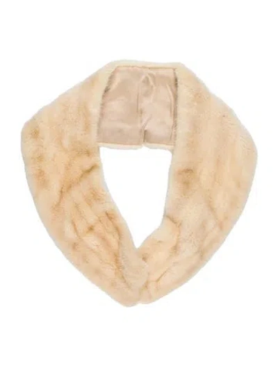 Pre-owned Vintage - Unbranded Mink Scarf In Neutral