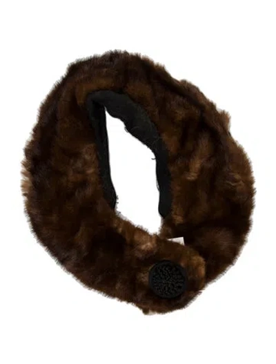 Pre-owned Vintage - Unbranded Mink Shawl In Brown