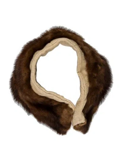 Pre-owned Vintage - Unbranded Mink Shawl In Brown