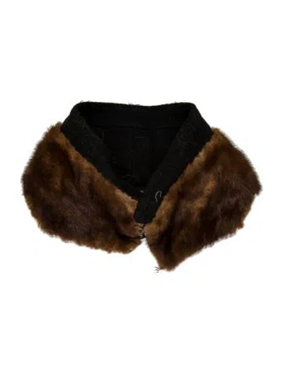 Pre-owned Vintage - Unbranded Mink Shawl In Brown