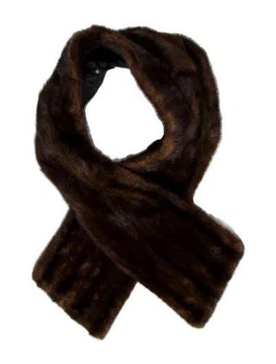 Pre-owned Vintage - Unbranded Mink Shawl In Brown