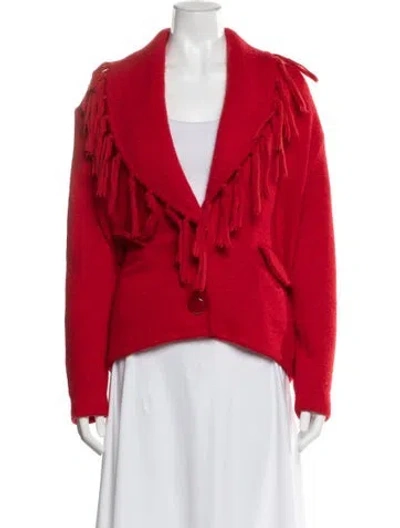 Pre-owned Vintage - Unbranded Mohair Jacket In Red