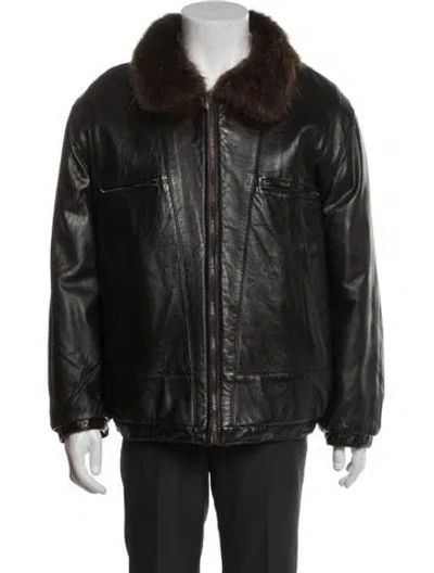 Pre-owned Vintage - Unbranded Moto Jacket In Blue