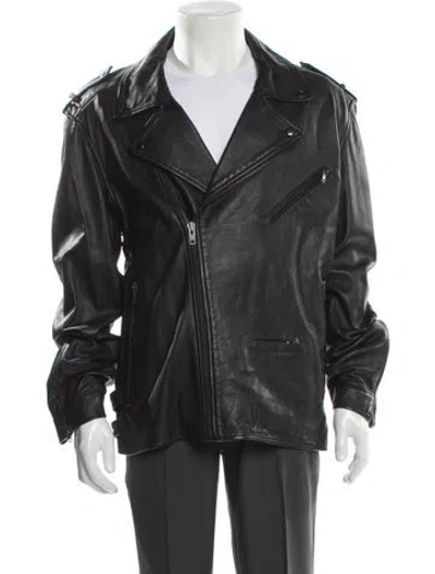 Pre-owned Vintage - Unbranded Moto Jacket In Gray