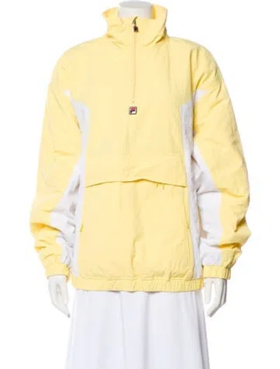 Pre-owned Vintage - Unbranded Nylon Colorblock Pattern Jacket In Yellow