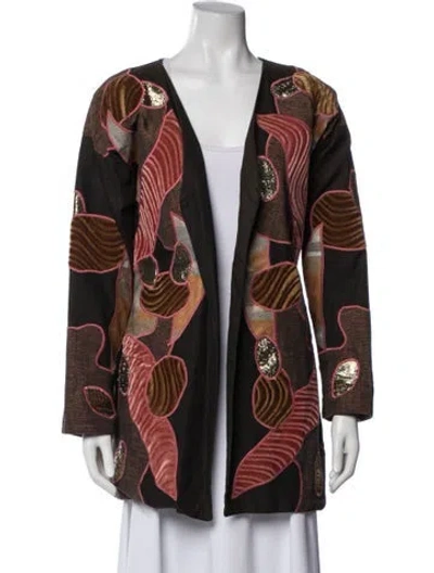 Pre-owned Vintage - Unbranded Paisley Print Evening Jacket In Brown