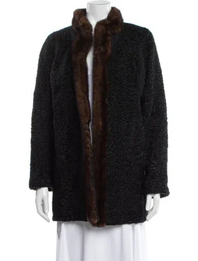Pre-owned Vintage - Unbranded Persian Lamb Fur Jacket In Gray