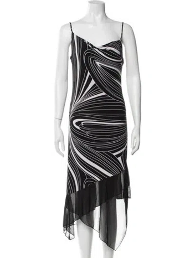 Pre-owned Vintage - Unbranded Printed Knee-length Dress In Multi