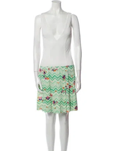 Pre-owned Vintage - Unbranded Printed Mini Dress In Multi