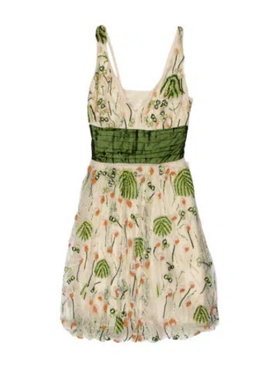 Pre-owned Vintage - Unbranded Printed Mini Dress In Multi