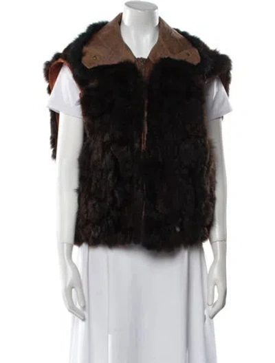 Pre-owned Vintage - Unbranded Sable Fur Jacket In Black