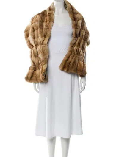Pre-owned Vintage - Unbranded Sable Scarf In Neutral