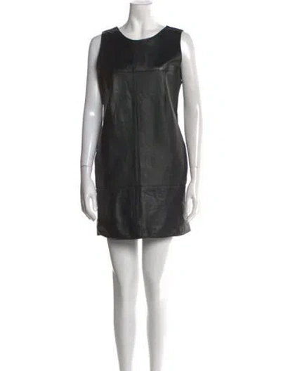 Pre-owned Vintage - Unbranded Scoop Neck Mini Dress In Black