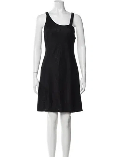 Pre-owned Vintage - Unbranded Scoop Neck Mini Dress In Blue