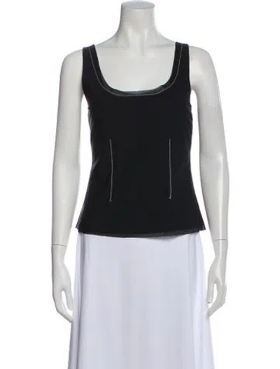 Pre-owned Vintage - Unbranded Scoop Neck Sleeveless Top In Blue