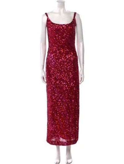 Pre-owned Vintage - Unbranded Sequin Long Dress In Red
