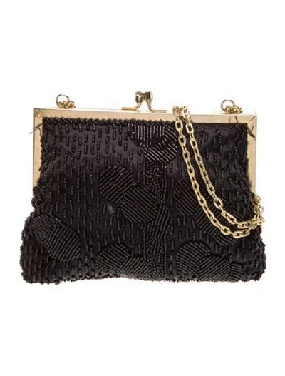 Pre-owned Vintage - Unbranded Sequins Shoulder Bag In Black