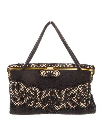 Pre-owned Vintage - Unbranded Sequins Top Handle Bag Vintage In Black
