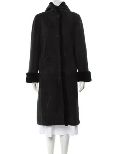 Pre-owned Vintage - Unbranded Shearling Coat In Black