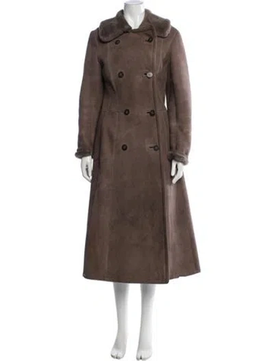 Pre-owned Vintage - Unbranded Shearling Coat In Brown