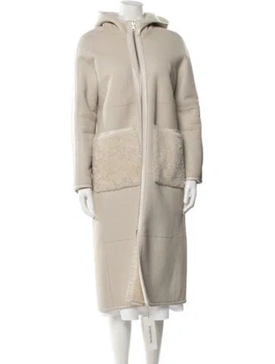 Pre-owned Vintage - Unbranded Shearling Coat In Neutral