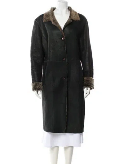 Pre-owned Vintage - Unbranded Shearling Faux Fur Coat In Black
