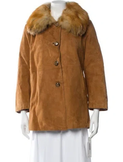 Pre-owned Vintage - Unbranded Shearling Faux Fur Coat In Brown
