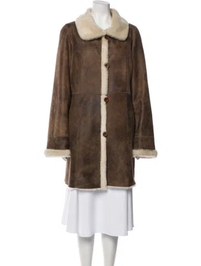 Pre-owned Vintage - Unbranded Shearling Faux Fur Coat In Brown