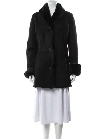 Pre-owned Vintage - Unbranded Shearling Faux Fur Jacket In Black