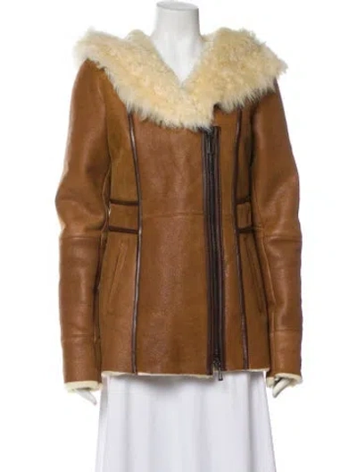 Pre-owned Vintage - Unbranded Shearling Faux Fur Jacket In Brown