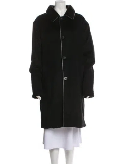 Pre-owned Vintage - Unbranded Shearling Fur Coat In Black