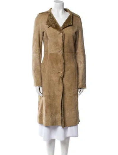 Pre-owned Vintage - Unbranded Shearling Fur Coat In Neutral