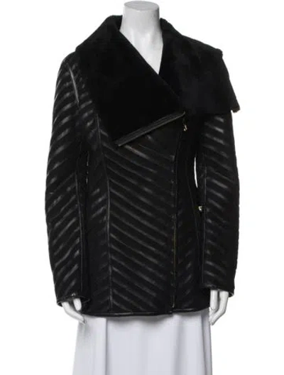 Pre-owned Vintage - Unbranded Shearling Fur Jacket In Black