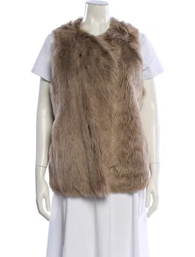 Pre-owned Vintage - Unbranded Shearling Fur Jacket In Neutral