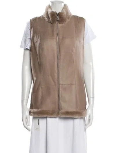 Pre-owned Vintage - Unbranded Shearling Fur Jacket In Neutral