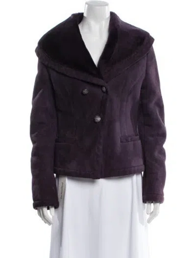 Pre-owned Vintage - Unbranded Shearling Fur Jacket In Purple