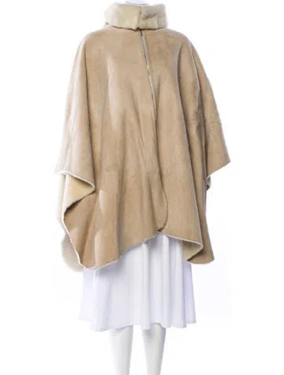 Pre-owned Vintage - Unbranded Shearling Jacket In Neutral