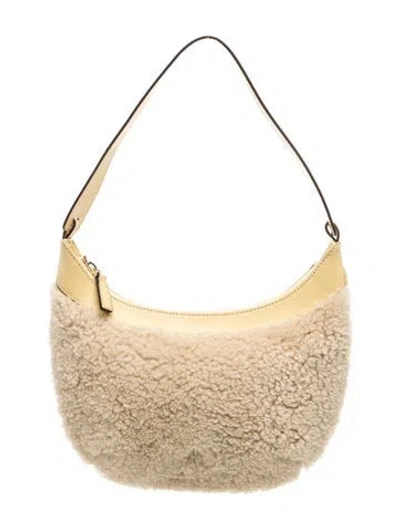 Pre-owned Vintage - Unbranded Shearling Shoulder Bag In Neutral