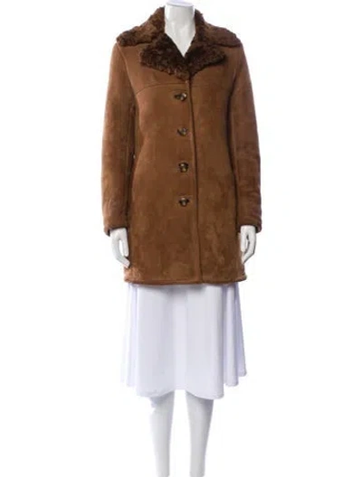 Pre-owned Vintage - Unbranded Shearling Utility Jacket In Brown